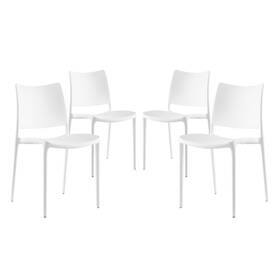 Modway Furniture 889654078265 Hipster Dining Side Chair Set Of 4 White - Eei-2425-whi-set