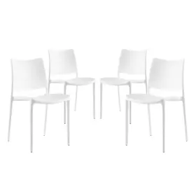 Modway Furniture 889654078265 Hipster Dining Side Chair Set Of 4 White - Eei-2425-whi-set