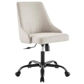 Eei-4371-blk-bei Modway Furniture Designate Swivel Upholstered Office Chair Black/beige -eei-4371-blk-bei