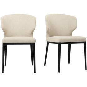 Moes Home Collection Ej-1018-18 Delaney White Dining Chair