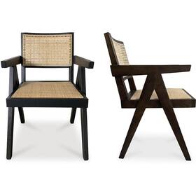 Moes Home Collection Fg-1022-20 Takashi Dark Brown Dining Chair Set Of 2