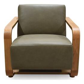 Moes Home Collection Go-1017-27 Eckersley Occasional Chair Leather Green