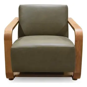 Go-1017-27 Moes Home Collection Eckersley Occasional Chair Leather Green