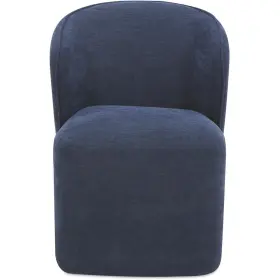 Kq-1036-19-usa Moes Home Collection Larson Kq Navy Blue Rolling Dining Chair
