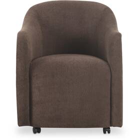 Moes Home Collection Oa-1034-20 Drava Oa Dark Brown Rolling Dining Chair
