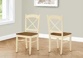 1325 Monarch Specialties 680796088002 Chair Set Of 2 Side Kitchen Dining Room Oak And