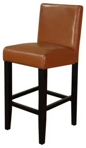 222215 Monsoon Pacific Villa Faux Leather Worn Brown Counter Stool Set Of 2