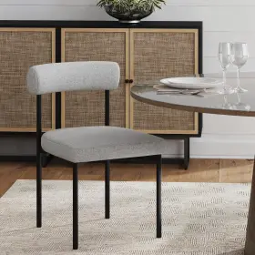 24211 Nathan James Dahlia Modern Kitchen And Dining Chair With Metal Legs Padded Cushion Uph