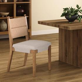 Nathan James 24220 Cove Boho Solid Wood Dining Chair With 1 Natural Flax/seagrass