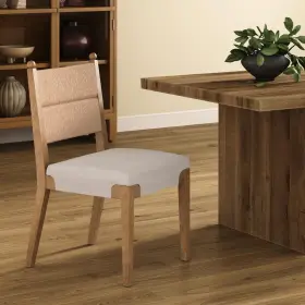 24220 Nathan James Cove Boho Solid Wood Dining Chair With 1 Natural Flax/seagrass