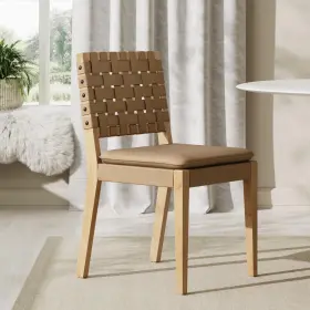 24520 Nathan James Cohen Wood Dining Chair Mid-century Modern Upholstered Side Chai
