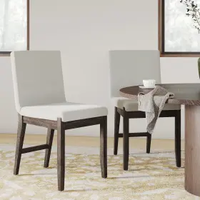 27802-2 Nathan James Gracie Scandinavian Dining Chair With Cushion Boucle