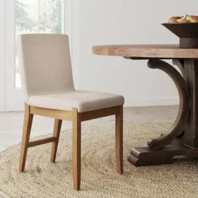 90771123 Nathan James Gracie Wood Upholstered Exposed Back Dining Chair Light Brown/cream 90771123 Nathan James Gracie Wood Upholstered Exposed Back Dining Chair Light Brown/cream