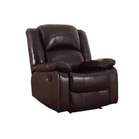 73012bd-96br Nathaniel Home Leather Recliner Chair Nhi Express Samantha Bonded Brown 96br