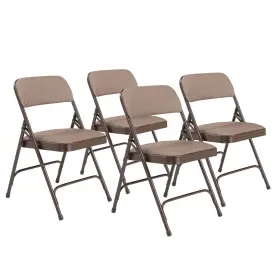 2207-u-b National Public Seating Nps 2200 Series 2 Inch Cushion Fabric Upholstered Folding Chair Walnut 4 Pack Used