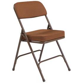 National Public Seating 3219 Folding Chair Fabric 32in H Brown Pk2