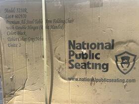National Public Seating 5210r All-steel Tablet Arm Folding Chairs Black 2