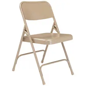 National Public Seating 604747201104 201 Folding Chair Beige 18-1/4 Inch Pk4
