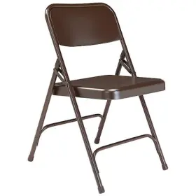 National Public Seating 604747203108 203 Folding Chair Brown Steel Unpadded Pk4