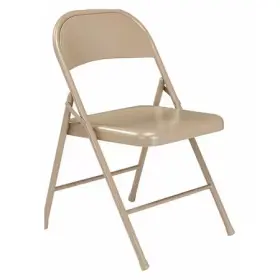 National Public Seating 604747235673 901 Commercialine Folding Chair Stl Tan Pk4