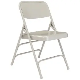 National Public Seating 604747302108 302 Folding Chair Gray 18-3/4 Inch Pk4
