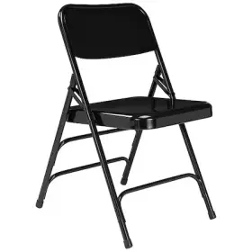 National Public Seating 604747310103 310 Folding Chair Black 18-3/4 Inch Pk4