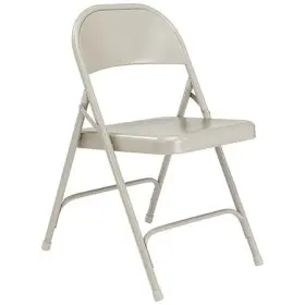 National Public Seating 604747524043 52 Folding Chair Steel Gray Pk4