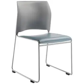 8742-12-02 National Public Seating Stacking Chair Vinyl 30-3/4in H Silver