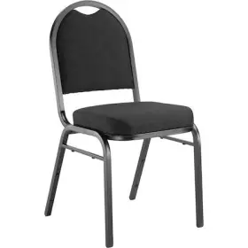 9260-bt National Public Seating Stacking Chair 9200 Series Fabric Black