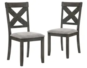 New Classic Furniture 840668172240 Gulliver Wood Side Chair Rustic Brown Set Of 2
