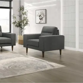 U2590-10-gry New Classic Home Furnishings Furniture Vale Gray Polyester Fabric Chair