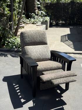 New Hickory Wholesale 520-sr Amish Mission Arts And Crafts Recliner Chair Solid Wood Upholstered