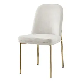 1060039-686 New Pacific Direct Keisha Velvet Dining Side Chair In Arcadia Cream Set Of 2