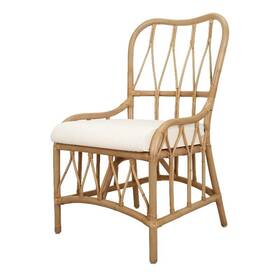 New Pacific Direct 3100030-nh Ayanna Rattan Dining Side Chair In Natural Wheat