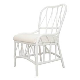 New Pacific Direct 3100030-w Ayanna Rattan Dining Side Chair In White