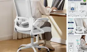 23-1l Nexthro Ergonomic Office Chair Desk With Adjustable Lumbar Support Grey