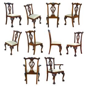 Niagara Ndrac013z Furniture Philadelphia Chippendale Chairs Set Of 10