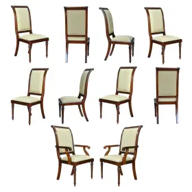 Ndrac055z Niagara Furniture Tall Back Upholstered Chairs Set Of 10