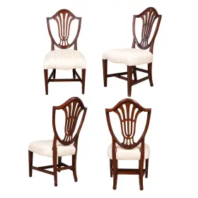 Nvin0524 Niagara Furniture Vintage Millinder Set Of 4 Shieldback Chairs