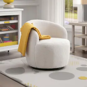 Nicbex 792138996453 Comfy Swivel Chairs For Living Room Upholstered Plush Bedroom Chair Makeup Ch