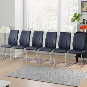 Grace-sd-00563-dx Nicbex Modern Dining Chairs Set Of 6 Upholstered Armless Black With Si