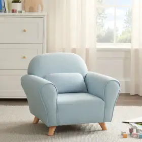 F907 Nisco Thailand Co Ltd 445024752789 Kids Modern Upholstered Accent Armchair Light Blue