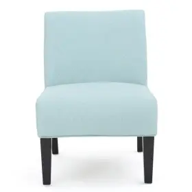 11023 Noble House Galilea Light Blue Fabric Accent Chair