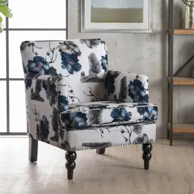 11779 Noble House Rayna Floral Multicolor Fabric Club Chair Set Of 1