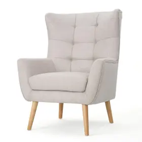 12432 Noble House Tamsin Wheat Fabric Club Chair
