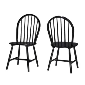 17116 Noble House Declan Black Wood Dining Chair Set Of 2