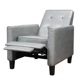 6347 Noble House Jameson Dark Gray Faux Leather Standard No Motion Recliner
