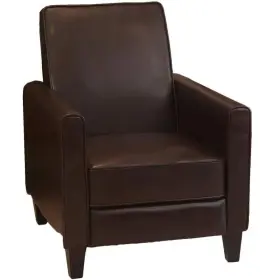 X36.25 Noble House 843485120043 Recliner 26.75 Inch X34 Brown Club Chair Faux Leather Standard