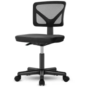 D-hl-hj329070-dsv-20250704 Nobrand Low-back Mesh Office Chair With Lumbar Support Armless Swivel Rolling