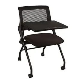Nor-sys3031-so Norwood Mesh Tablet Arm Chair With Wheels And Padded Seat Mobile Office Conference